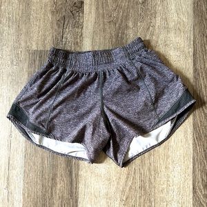 Lululemon gray hotty hot shorts size 4 tall
